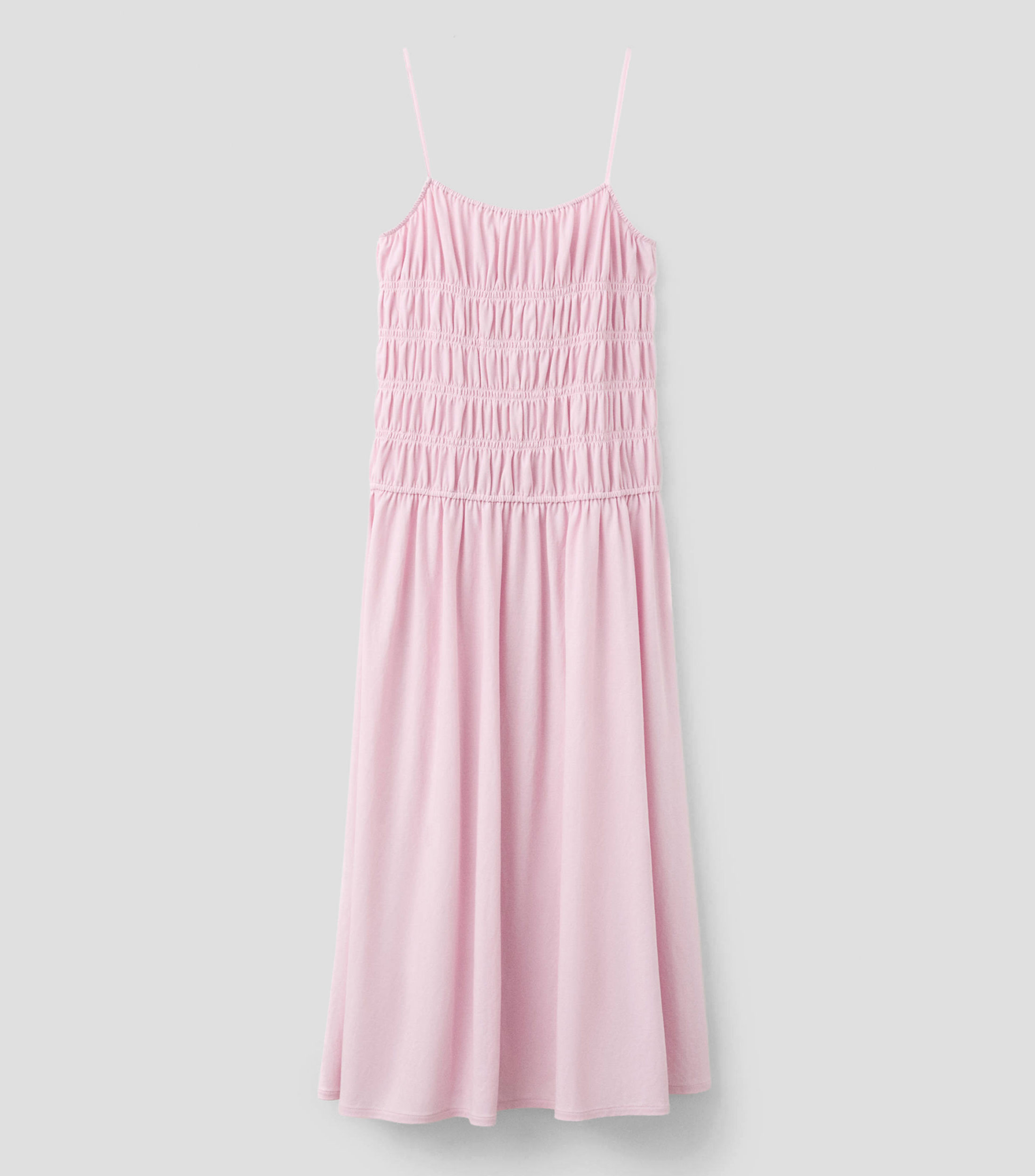 Vestido midi liso Mujer